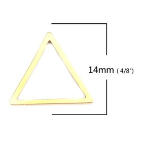 Pendentifs - Connecteurs - Triangle - 14 mm - Doré en Acier Inoxydable 304 pour bijoux raffinés