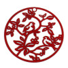 Estampes Pendentifs Oiseau sur branche 31mm métal finition Rouge