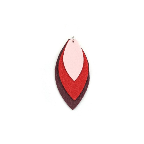 Trio de Pendentifs simili cuir Marquise  ( trois tailles )
