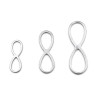 Pendentifs Infini 15 mm, Acier Inoxydable 304 finition Argenté pour bijoux raffinés