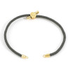Support bracelet Intercalaire cordon Nylon ajustable avec accroche Slide Arbre Cuivre Doré Coloris Gris