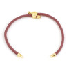 Support bracelet Intercalaire cordon Nylon ajustable avec accroche Slide Arbre Cuivre Doré Coloris Vieux Rose