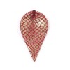 Pendentifs simili cuir Marquise 64mm Rouge