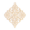 Estampes Pendentifs Losange Dentelle 38mm métal finition Doré
