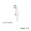Pendentifs Éclair 10mm en Acier Inoxydable 304 finition Argenté