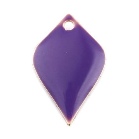 Sequins Émaillés Pétaline Losange Arrondi 18x12mm – Coloris Violet