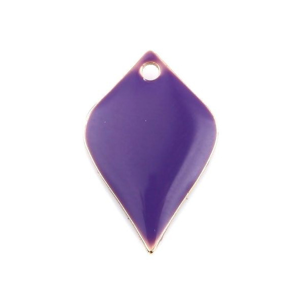 Sequins Émaillés Pétaline Losange Arrondi 18x12mm – Coloris Violet