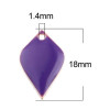 Sequins Émaillés Pétaline Losange Arrondi 18x12mm – Coloris Violet
