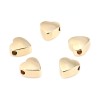 Perles Intercalaires Cœur 6 mm en Cuivre - placage OR 18KT