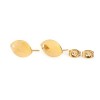 Boucles d’Oreille Puces Ovales Bombées 15mm – Acier Inoxydable 304 Doré