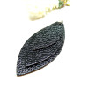 Trio de Pendentifs simili cuir Marquise Noires
