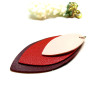 Trio de Pendentifs simili cuir Marquise