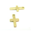 Pendentifs petites Croix 10mm en Acier Inoxydable 304 finition Doré  pour création de bijoux raffinés