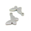 Pendentifs petits Papillons 10mm en Acier Inoxydable 304 finition Argenté  pour création de bijoux raffinés