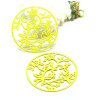 Estampes Pendentifs Oiseau sur branche 31mm métal finition Jaune