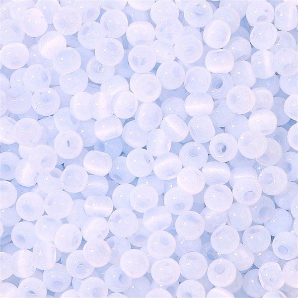 sachet d'environ 200 Perles de verre - Rondes 4mm  Bleu Lilas Clair