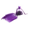Pochettes Organza Violet  80 par 100 mm pour bijoux , baptême, mariage