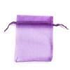 Pochettes Organza Violet  80 par 100 mm pour bijoux , baptême, mariage