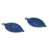 Estampes pendentif filigrane Feuille 19 mm Bleu