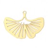 Estampes Pendentifs Feuille de Gingko 30mm métal finition Doré