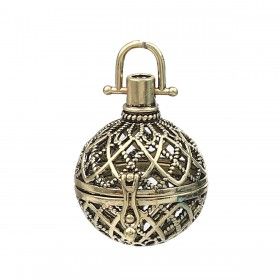 Pendentif, Cage pour Perle, BOLA GROSSESSE  20mm, Boule de Parfum Métal finition Bronze Doré