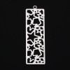 Estampes Pendentifs Rectangle avec Etoile 47mm métal finition Argent Platine