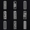 Estampes Pendentifs Rectangle avec Etoile 47mm métal finition Argent Platine