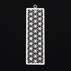 Estampes Rectangle Multi Fleurs 47mm Métal Argent Platine
