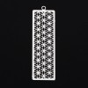 Estampes Rectangle Multi Fleurs 47mm Métal Argent Platine