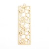 Estampes Pendentifs Rectangle avec Etoiles 47mm métal finition Doré