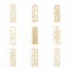 Estampes Pendentifs Rectangle avec Etoiles 47mm métal finition Doré