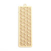 Estampes Pendentifs Rectangle Multi Fleurs 47mm métal finition Doré