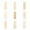 Estampes Pendentifs Rectangle Multi Cercles 47mm métal finition Doré