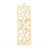 Estampes Pendentifs Rectangle Multi Cercles 47mm métal finition Doré