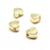 Perles Intercalaires Cœur 6 mm en Cuivre -finition OR 18KT