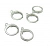 Boucles d’Oreilles Dormeuses Rondes 15 mm avec Accroche – Acier Inoxydable 316 – Argenté