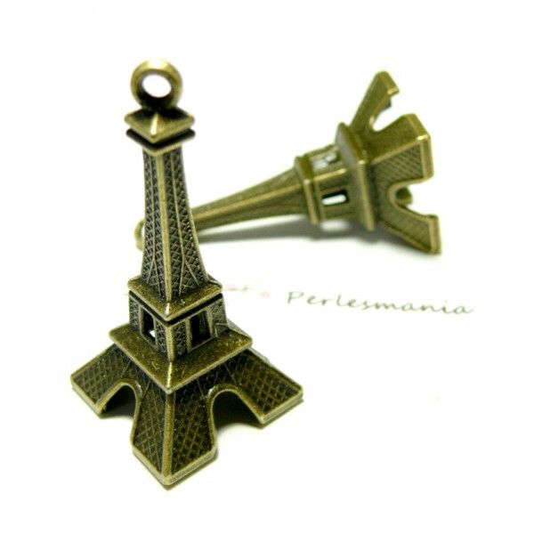 Pendentifs magnifique grand pendentif bronze Tour Eiffel 3D