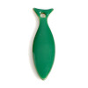 Pendentifs Poisson Sardine 15mm Résine Émaillée Vert Foncé Métal Placage Doré