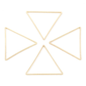 PS11883192 – Lot de 10 Pendentifs Triangle 26mm – Cuivre Doré à l'or fin 18K