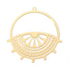 Estampes Pendentifs Fleur dans Cercle 38mm – Métal Doré