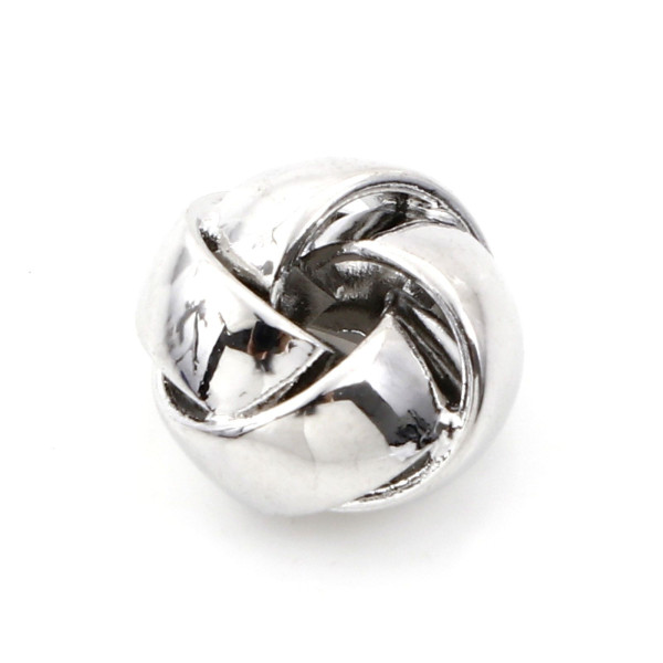 Perles Intercalaires Pelote 9mm – Cuivre Finition Argent Platine