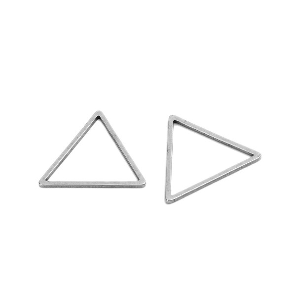 Pendentifs Triangle 18mm en Acier Inoxydable 304 finition Argenté pour création de bijoux raffinés