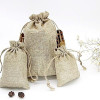 Pochettes cadeaux, pochons en Lin et jute 7 par 9 cm