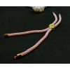 Support bracelet Intercalaire Arbre cordon Nylon ajustable avec accroche  Laiton Doré 18KT Coloris Rose