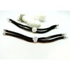 Support bracelet Intercalaire Arbre cordon Nylon ajustable avec accroche  Laiton finition Platinum Coloris Marron Foncé