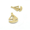 Pendentifs Bateau, Voilier 10 mm en acier Inoxydable 304 finition à l'or fin 14K