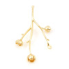 Pendentif Fleur sur Tige 42mm – Cuivre Doré à l'or fin 18K