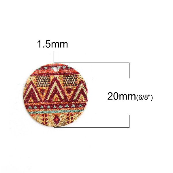 Pendentifs breloques stardust Ronde 20mm Géométrique Doré