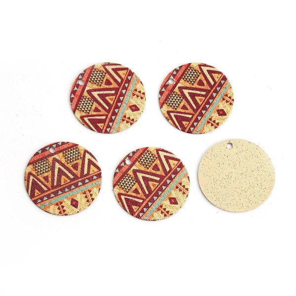 Pendentifs breloques stardust Ronde 20mm Géométrique Doré