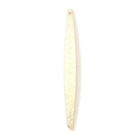 Pendentifs Oblongs Fins 62mm – Laiton Doré  à l'or fin 18K